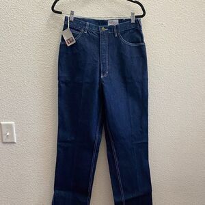 NEW VTG 80s Karman Kenny Rodgers Western Jeans Floral Embroidery 14 Long NWT